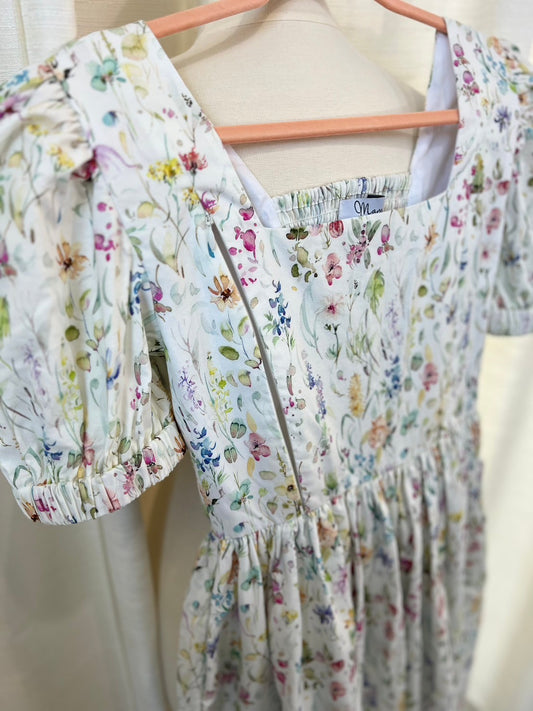 E6: Lan Maxi Dress with Nursing Zippers in Wildflowers, size XXS (Final Sale)