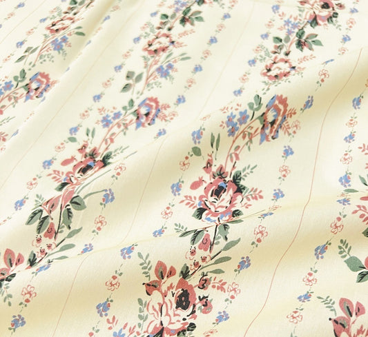 Charming Cotton Dress with Nursing Zippers in Charming Striped Rose