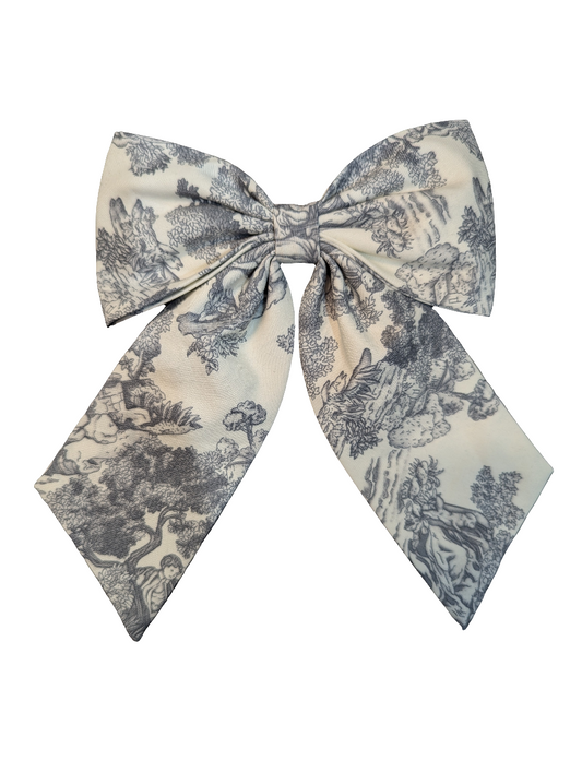 Pretty Women's Bows in Vintage Gray Toile